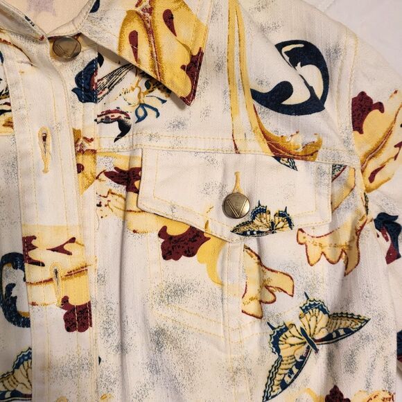 V Christina Women's Butterfly Denim Jacket SMALL - Picture 6 of 9